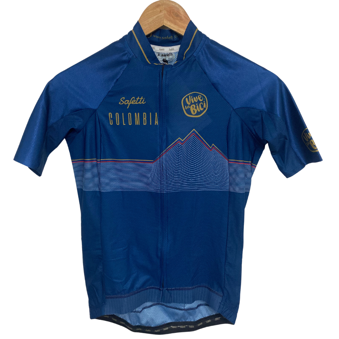 CAMISETA COLOMBIA MUJER AZUL SAFETTI