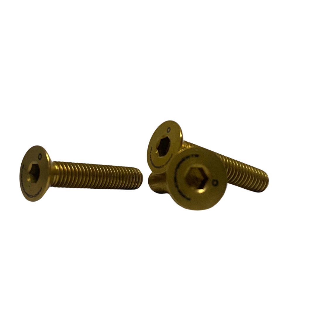 TORNILLO M6X30 AVELLANADO DORADO PARA ESPIGA